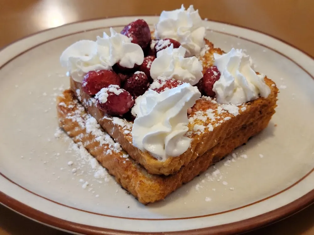 French Toast with Strawberries and Whipped Cream
